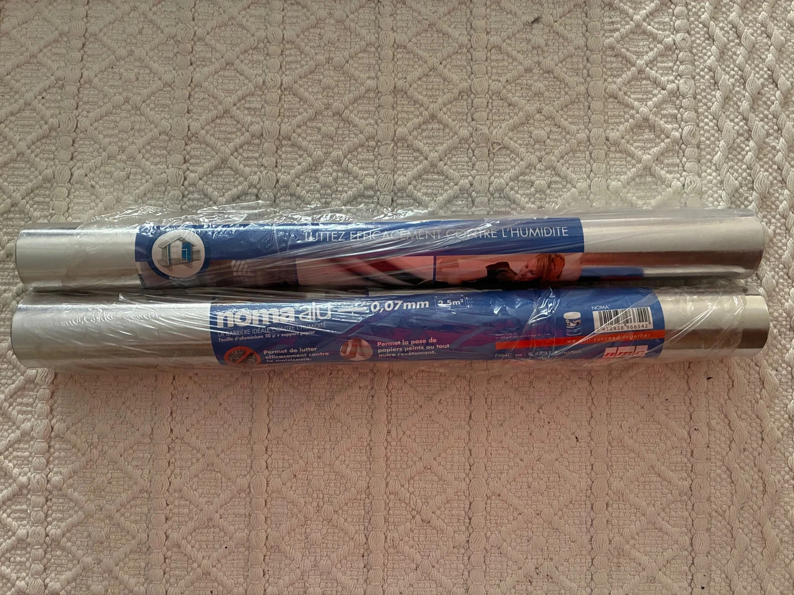 2 rouleaux alu pour murs intérieurs
